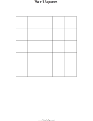 Printable Word Squares Game