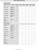 Printable Word Yahtzee Scoresheet