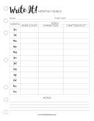 Write It Monthly Goals