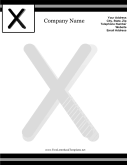 X Monogram Letterhead