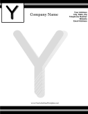 Y Monogram Letterhead