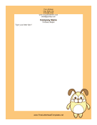 Yellow Bunny Easter Letterhead