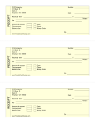 Yellow Cash Receipts