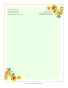 Yellow Chrysanthemums stationery design