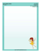 Yellow Fairy stationery design