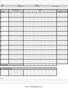 Printable Youth Baseball Score Sheet