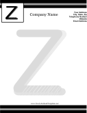 Z Monogram Letterhead