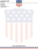 American Flag stationery design