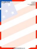 American Flag Background stationery design