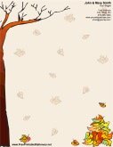 Autumn stationery design