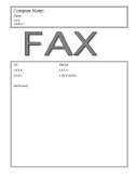 Big fax cover sheet