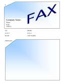 Blue fax cover sheet