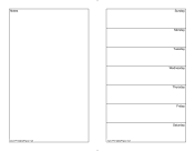 Printable Weekly Calendar (half page with notes on left)