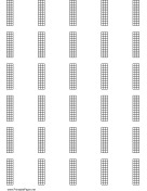 Printable Chord Chart for 4-string instrument, 12 frets on letter-sized paper