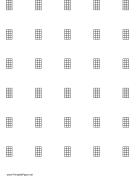 Printable Chord Chart for 4-string instrument on letter-sized paper