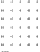 Printable Chord Chart for 5-string instrument on letter-sized paper