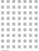 Printable Chord Chart for 6-string instrument on letter-sized paper