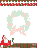 Santa Claus and Stockings Letterhead