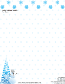 Christmas Letterhead with Snow