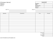 Commercial Invoice Template