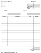 Commercial Invoice Template