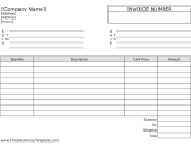 Company Invoice Template