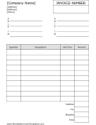 Company Invoice Template