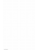 Printable Dot Paper with two dots per inch on ledger-sized paper