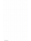 Printable Dot Paper with two dots per inch on legal-sized paper