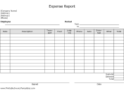 Expense Report Template