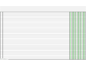 Printable Columnar Paper with three columns on ledger-sized paper in landscape orientation