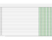 Printable Columnar Paper with four columns on ledger-sized paper in landscape orientation