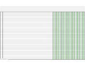 Printable Columnar Paper with six columns on ledger-sized paper in landscape orientation