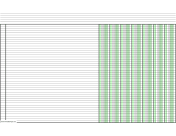 Printable Columnar Paper with seven columns on ledger-sized paper in landscape orientation