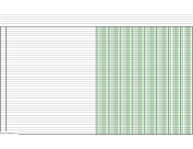 Printable Columnar Paper with eight columns on ledger-sized paper in landscape orientation