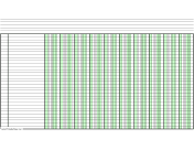 Printable Columnar Paper with ten columns on legal-sized paper in landscape orientation