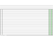 Printable Columnar Paper with one column on legal-sized paper in landscape orientation