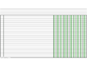 Printable Columnar Paper with five columns on legal-sized paper in landscape orientation