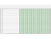 Printable Columnar Paper with eight columns on legal-sized paper in landscape orientation