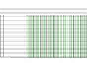 Printable Columnar Paper with nine columns on legal-sized paper in landscape orientation