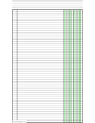 Printable Columnar Paper with two columns on legal-sized paper in portrait orientation