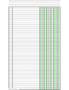 Printable Columnar Paper with three columns on legal-sized paper in portrait orientation