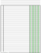 Printable Columnar Paper with two columns on letter-sized paper in portrait orientation