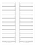 Printable Foldable 2-page tall Note Paper