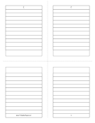 Printable Foldable 4-page Note Paper