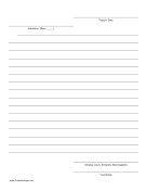 Printable Friendly Letter Template with Prompts