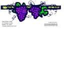 Grapes stationery design