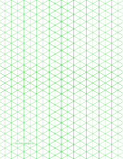 Printable Isometric Graph Paper with 1/2-inch figures (triangles only) on letter-sized paper