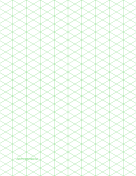 Printable Isometric Graph Paper with 1/2-inch figures on letter-sized paper