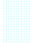 Printable Graph Paper with one line per inch and heavy index lines on ledger-sized paper